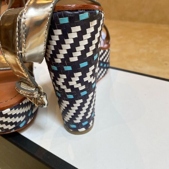 Coach Brand Navy and White Wedges - Picture 4 of 5